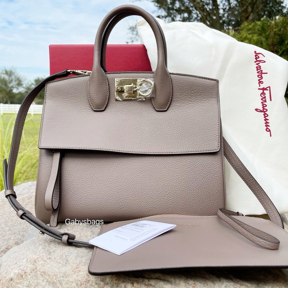 Salvatore Ferragamo Studio Bag Leather Satchel - Picture 6 of 13